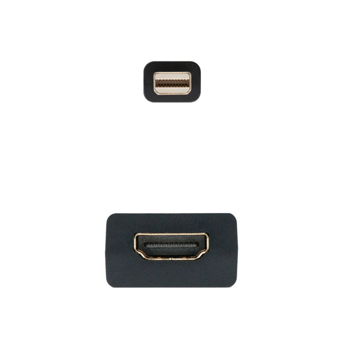 Nanocable Conversor Mini DisplayPort Macho a HDMI Hembra 15 cm Negro Nanocable Conversor Mini DisplayPort Macho a HDMI Hembra 15 cm Negro